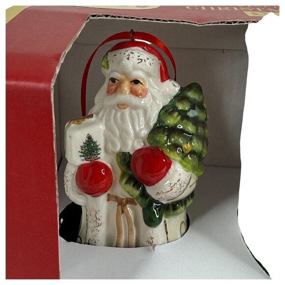 Spode Christmas Tree Mug Cup With Ceramic Old World Santa Claus Ornament New - Picture 3 of 11